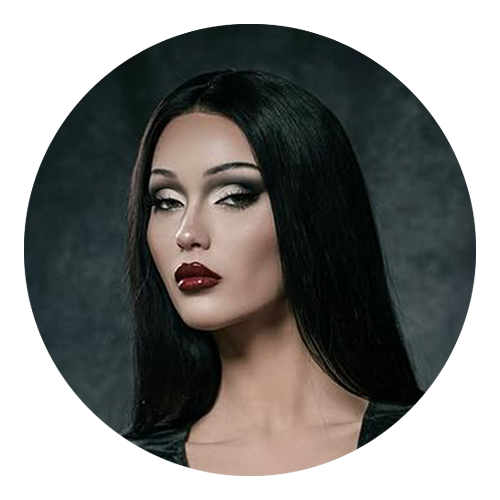 trendy Halloween make-uplook