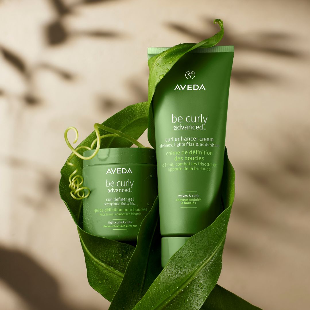 Two products from the Aveda be curly avanced line.