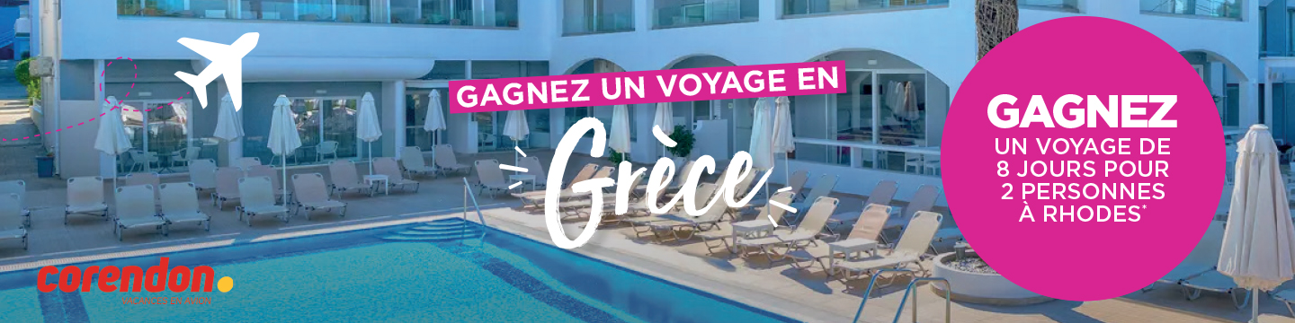 Gagnez un voyage de 8 jours pour 2 personnes à Rhodos !*