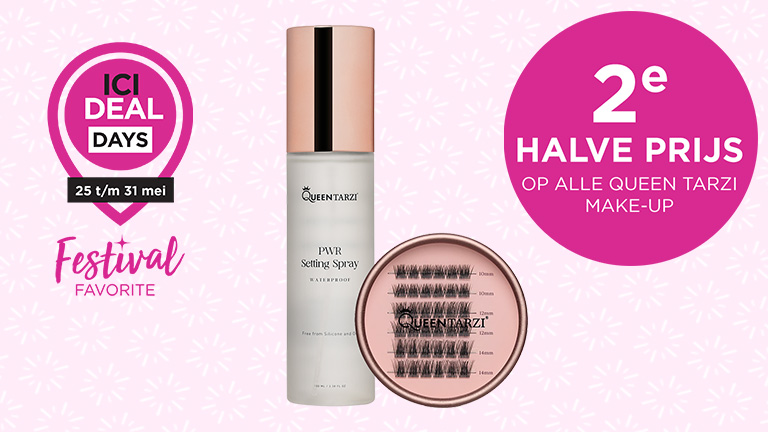2e halve prijs op alle Queen Tarzi make-up