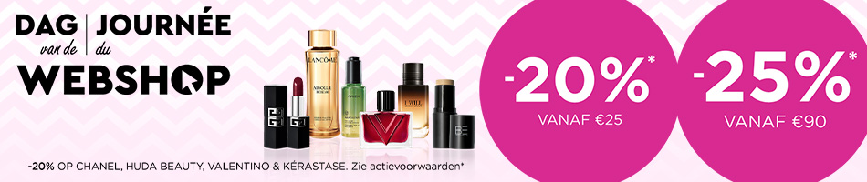 -20% vanaf €25 en -25% vanaf €90*