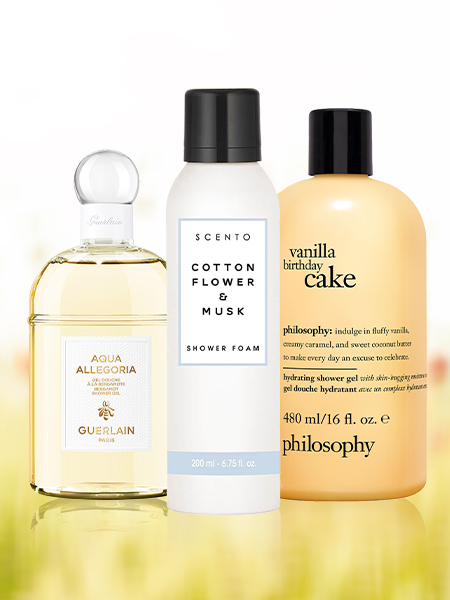 Zijdezachte doucheschuim