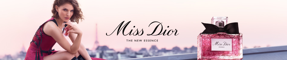 Natalie Portman op de daken van Parijs (links), de nieuwe Miss Dior Essence (rechts)