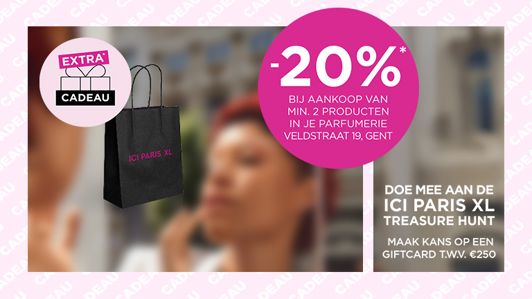 Geniet van -20% bij aankoop van min. 2 producten in je parfumerie Veldstraat 19, Gent*