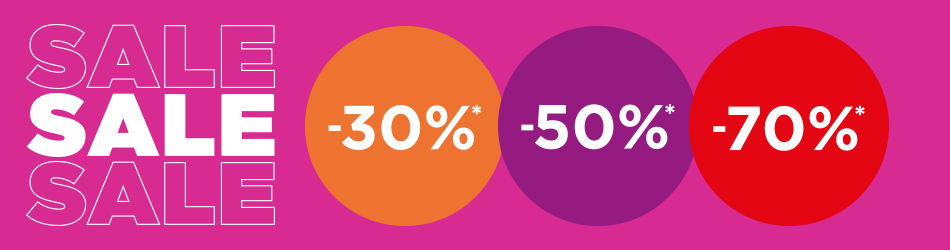 SALE Tot -70%* op geselecteerde producten