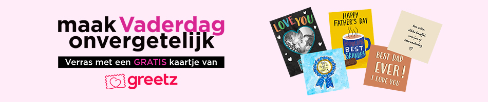 Verras jouw vader met een gratis kaartje van greetz