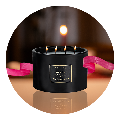 Scento Black Vanilla & Snowdrop Bougie XL